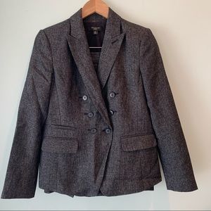 AMAZING Ann Taylor Petite Wool Blend Career Skirt Suit Set 8P Blazer
